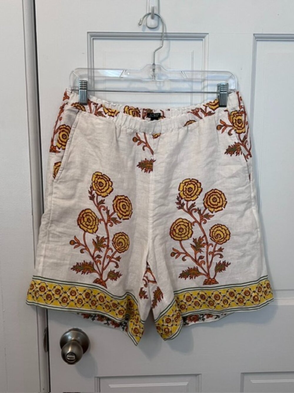 J.Crew Stratus short in dusty periwinkle block print, Size Small